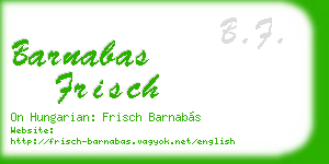 barnabas frisch business card